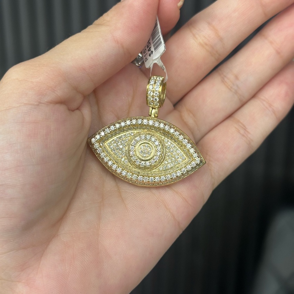 Elegant Gold Eye Pendant